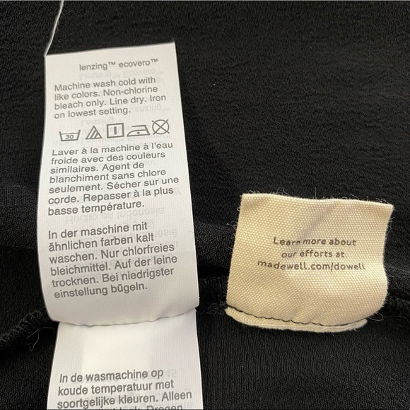 Madewell Crewneck Button Back Black Preppy Mini Dress XS Extra Small - Picture 6 of 16